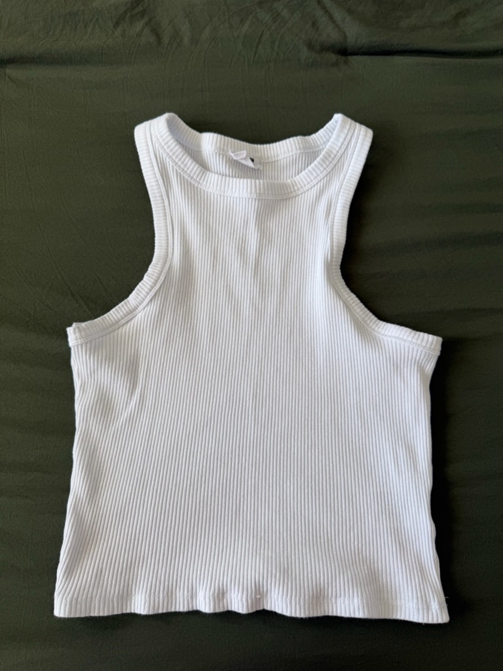 Cotton On White Ribbed Cropped Tank Top - Women
